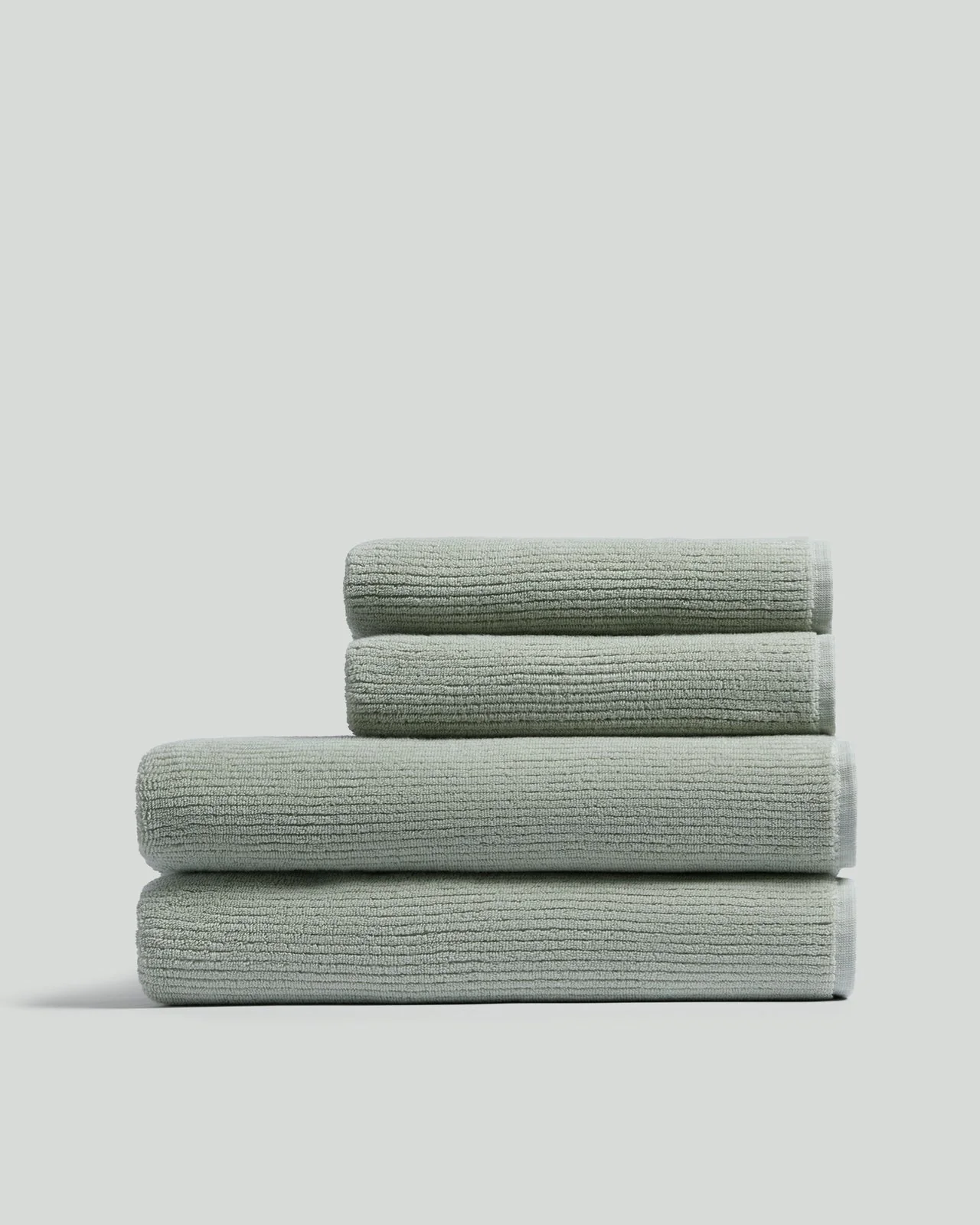 2+2 Soft Rib Bath Bundle - Sage