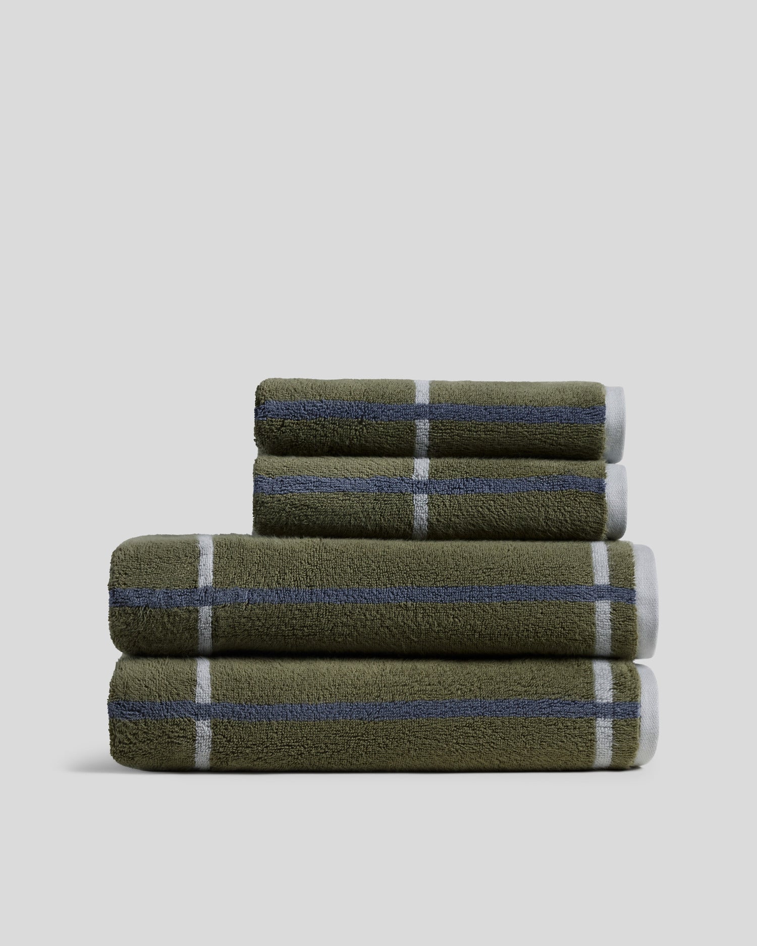 2+2 Organic Plush Bath Bundle - Thyme Windowpane