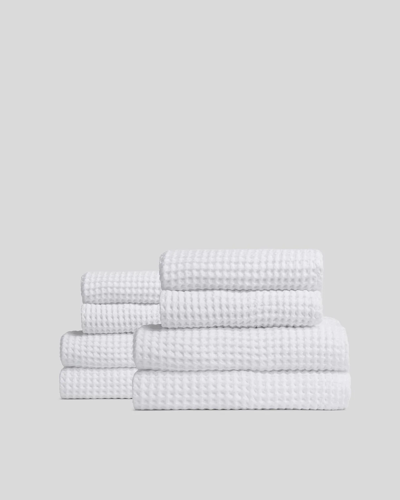 4+4 Waffle Bath Bundle - White