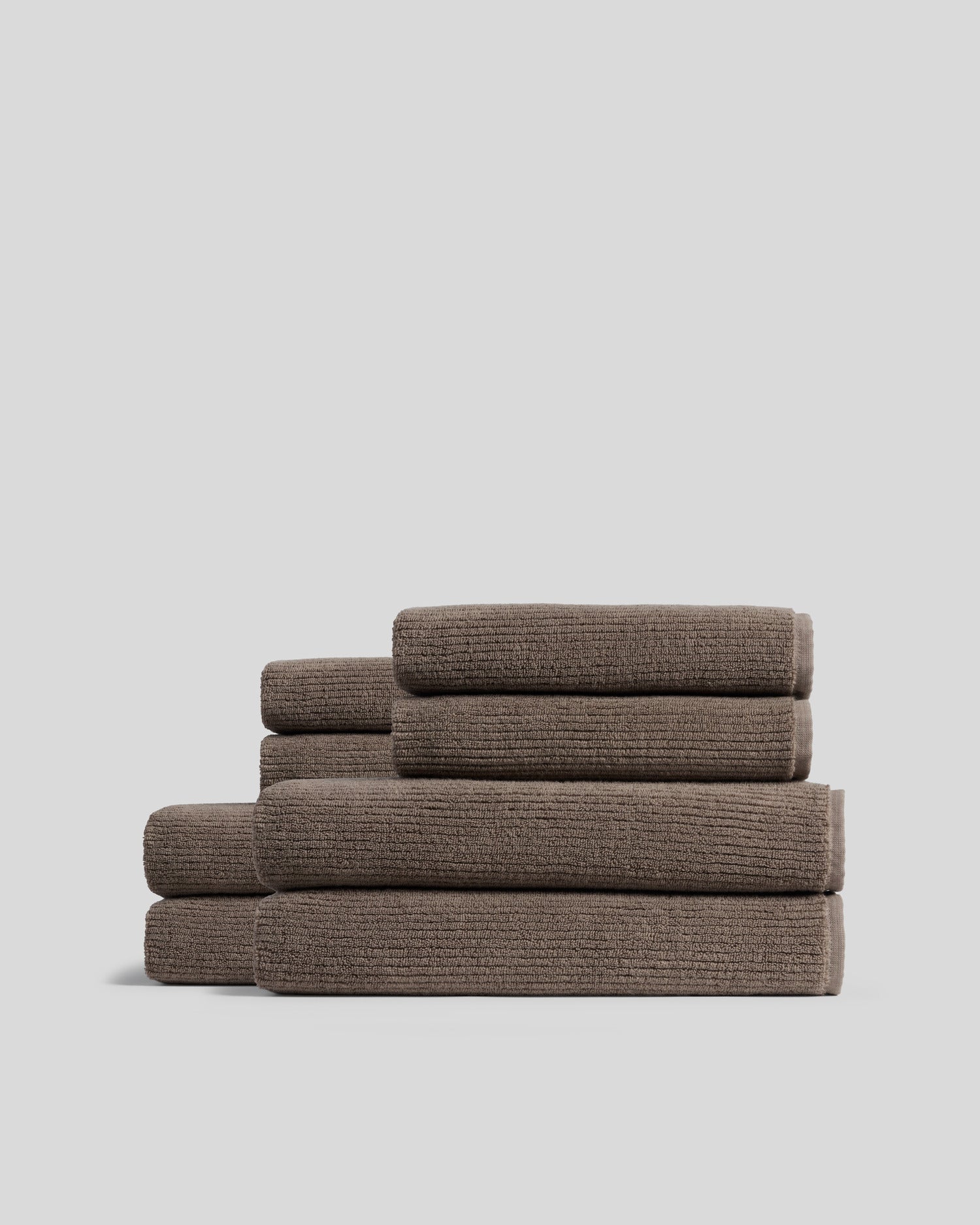 4+4 Soft Rib Bath Bundle - Warm Grey