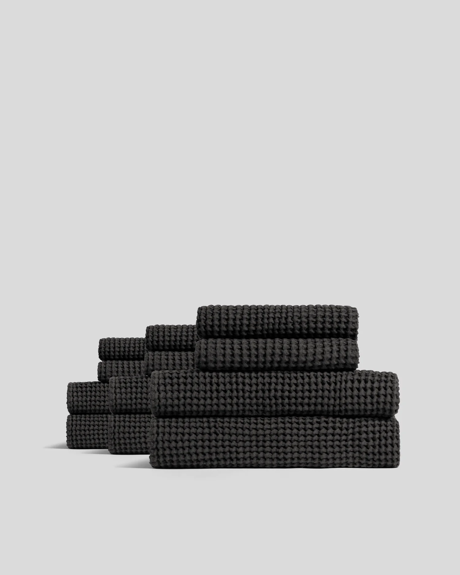6+6 Waffle Bath Bundle - Onyx