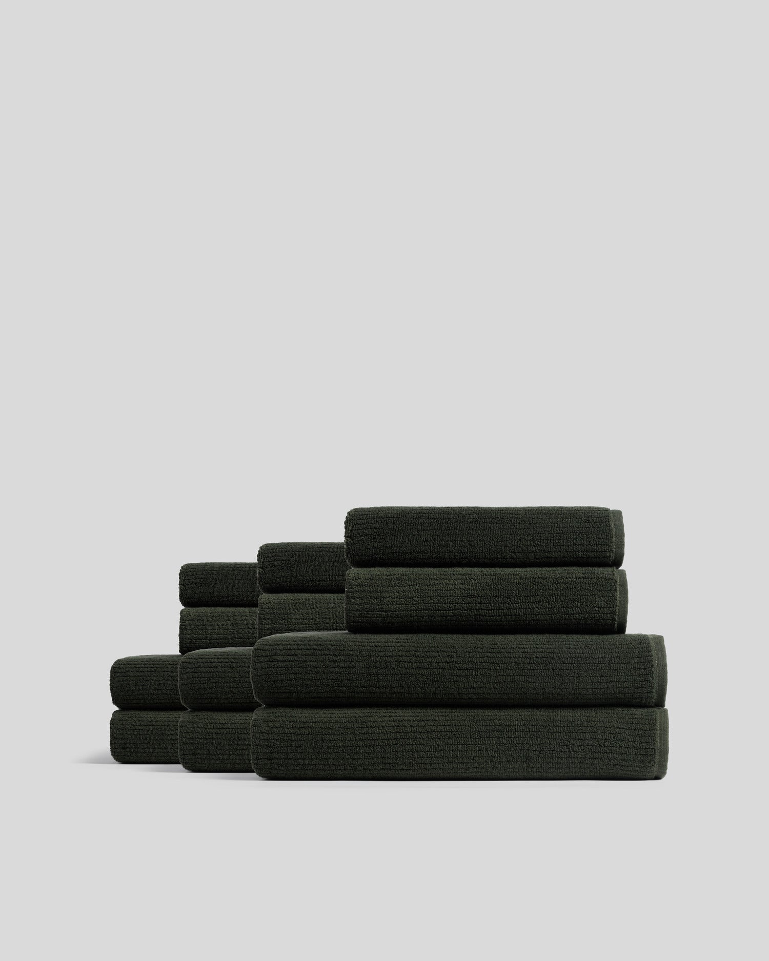 6+6 Soft Rib Bath Bundle - Evergreen