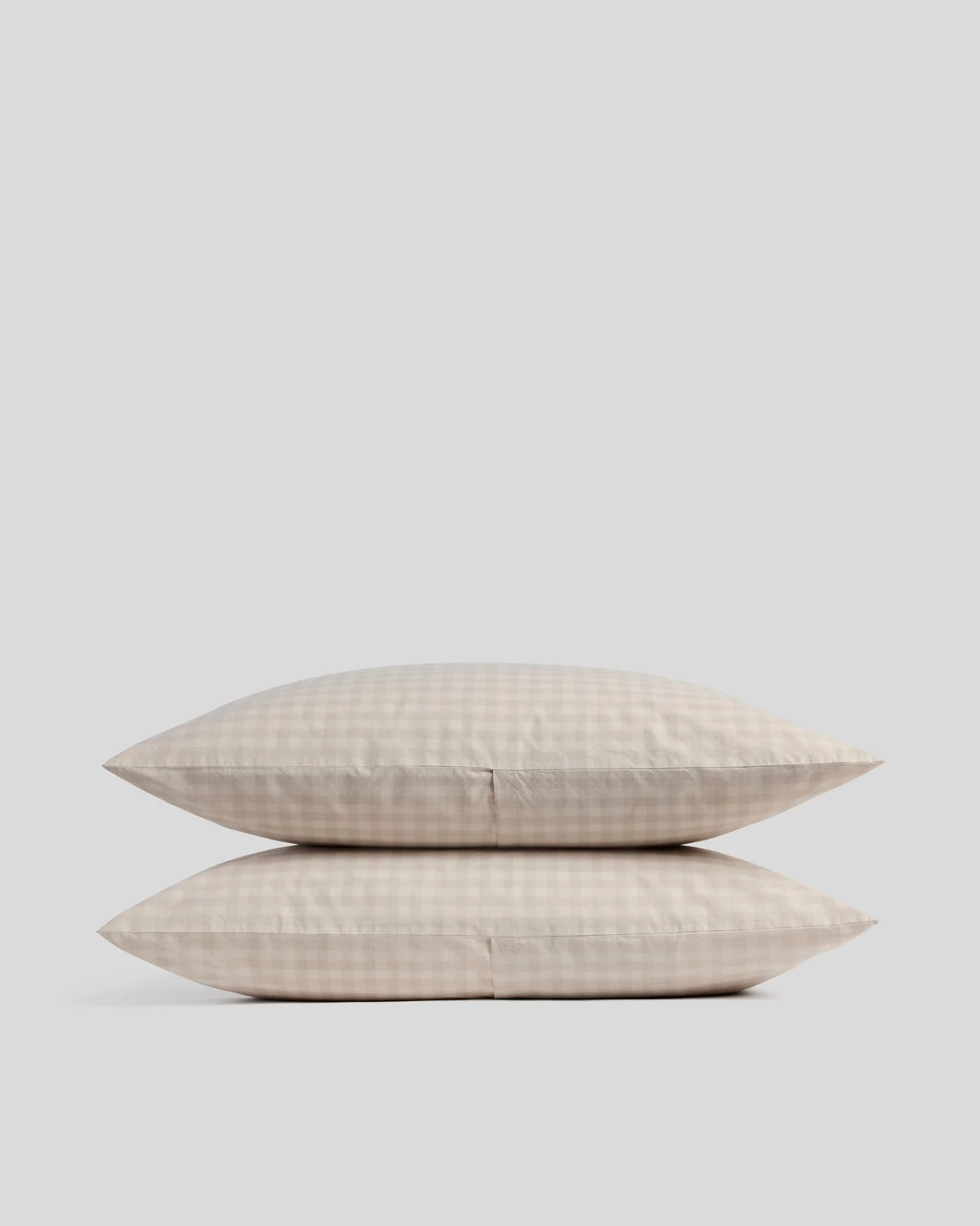 Brushed Cotton Pillowcase Set (Bone Check)