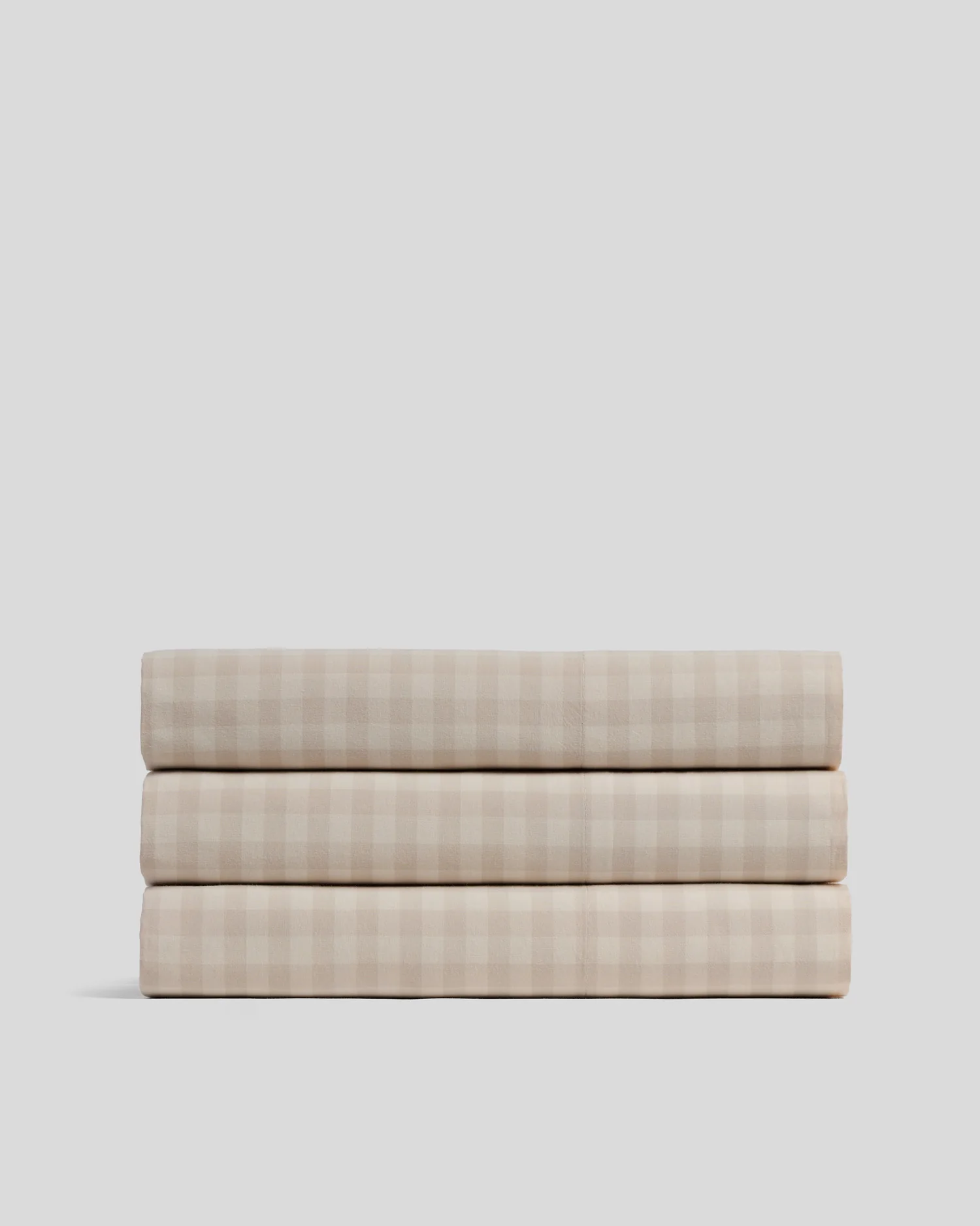 Brushed Cotton Top Sheet (Bone Check)