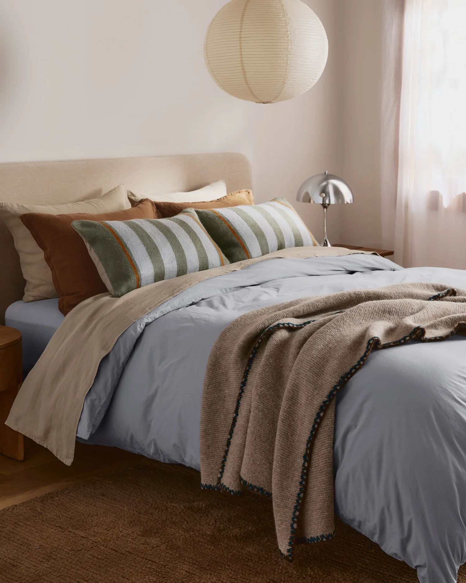 Brushed Cotton Duvet Cover (Sky) - Image 5