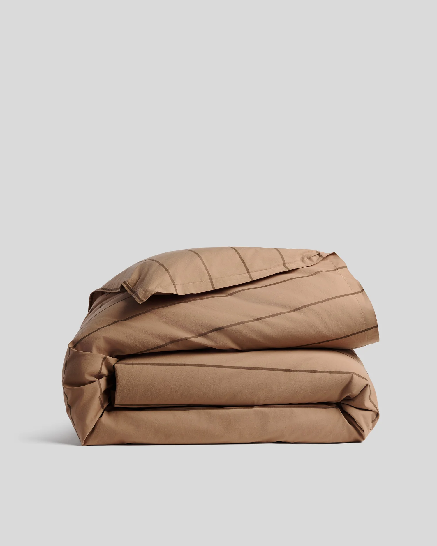 Percale Duvet Cover (Adobe Stripe)