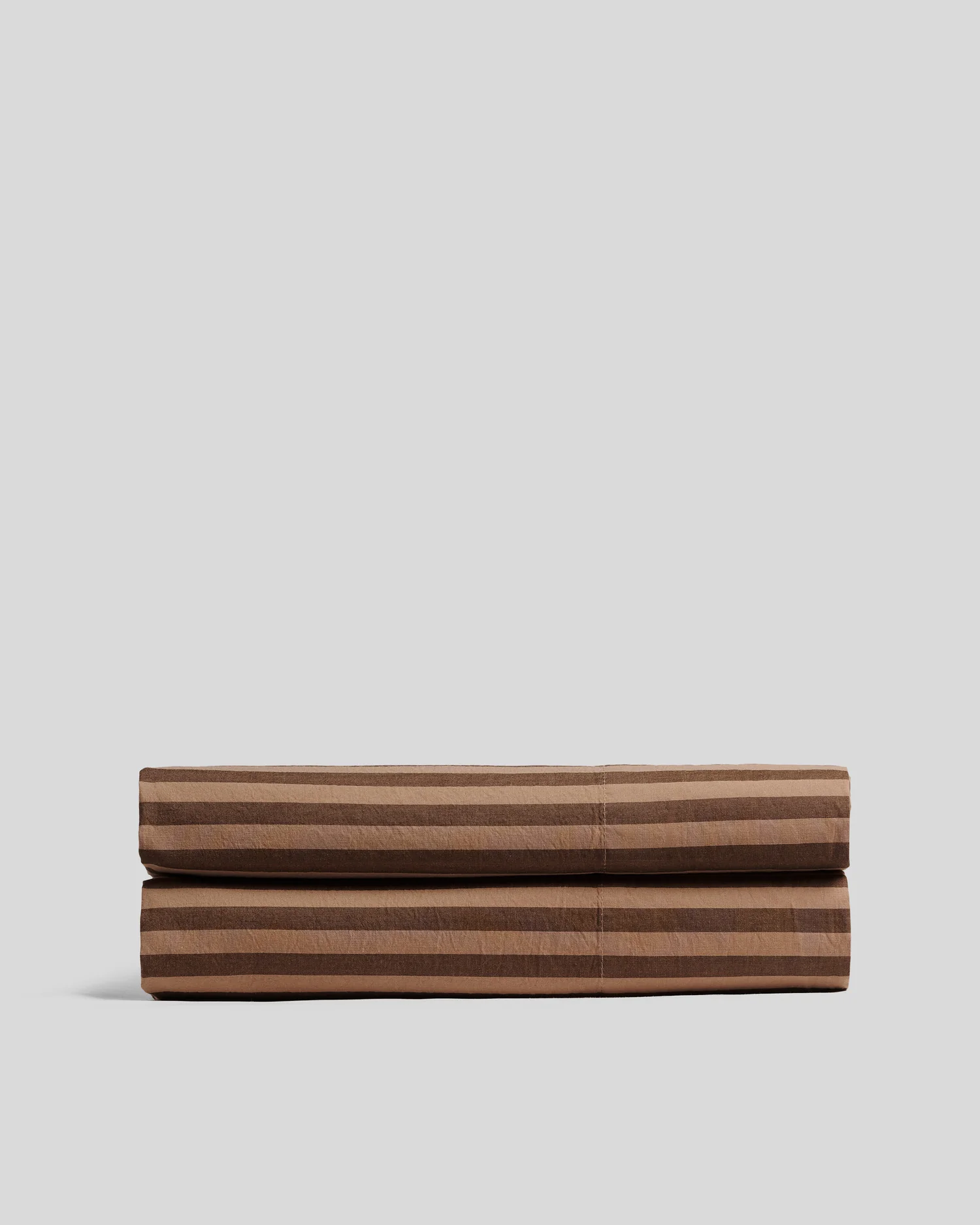 Percale Fitted Sheet (Adobe Stripe)