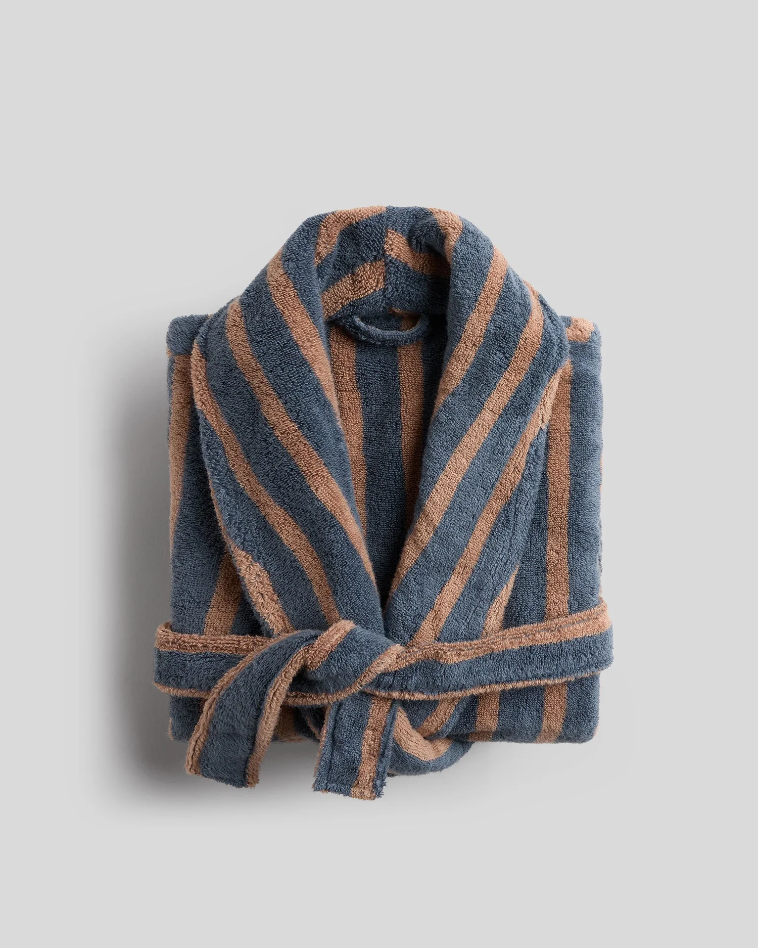 Terry Stripe Robe - FINAL SALE (Dusk and Adobe)