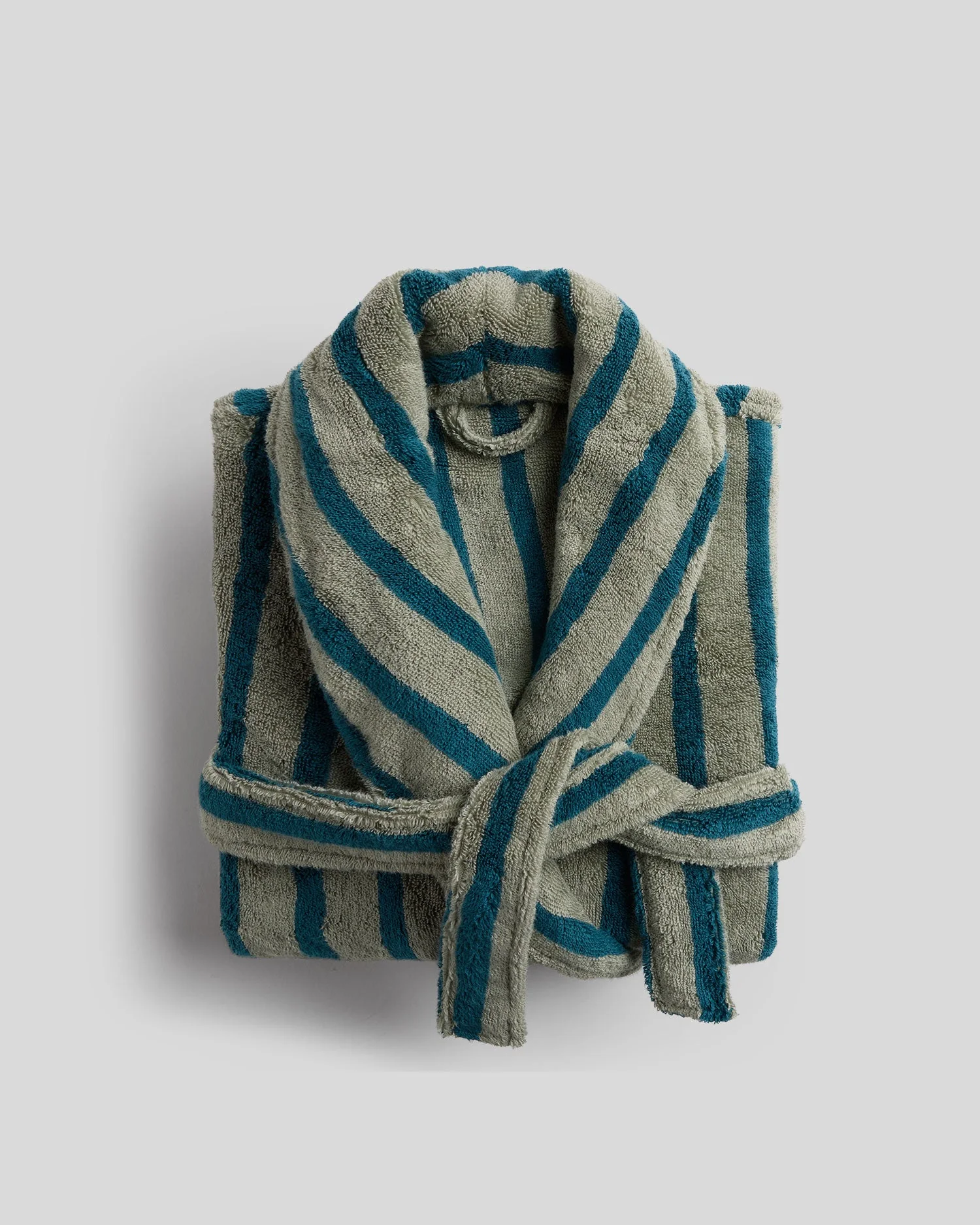 Terry Stripe Robe - FINAL SALE (Moss and Peacock)