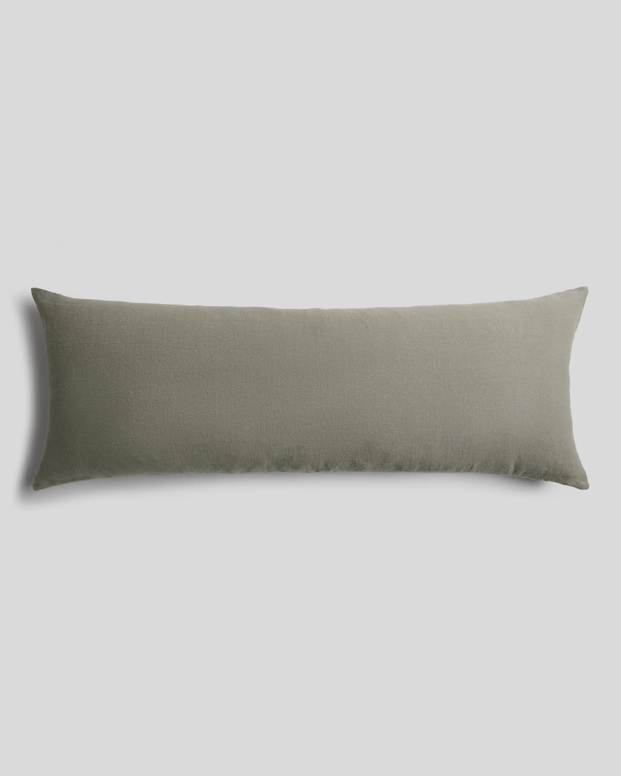 Vintage Linen Body Pillow Cover (Moss)